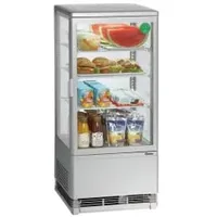 Bartscher Mini-Kühlvitrine 78L, silber