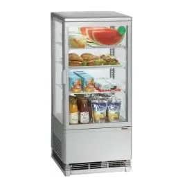 Bartscher Mini-Kühlvitrine 78L, silber