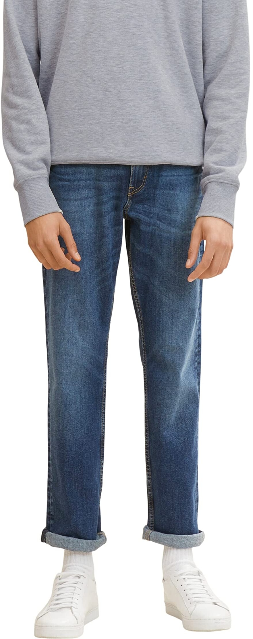 TOM TAILOR Herren Marvin Straight Jeans, 10119 - Used Mid Stone Blue Denim, 36W / 34L