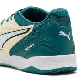 Puma Ibero V Hallen-Fußballschuhe Herren Sugared Almond/White/Emerald Ice/Mint Jelly/Black 45
