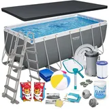 BESTWAY Rahmen-Gartenpool 412 x 201 x 122 cm inkl. Filterpumpe