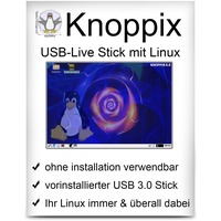 Linux Knoppix mit 64 Bit auf 32 GB USB 3.0 Stick - USB Live Stick - bootfähig