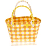 Hoement geflochtener Handkorb Französischer Warenkorb dekorative Aufbewahrungskörbe Picknickkorb Strandtaschen für Damen Handtaschen geflochtener Korb Obstbehälter für den Haushalt Rattan - 25X21X10CM