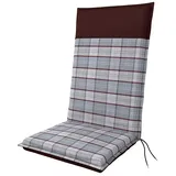 Doppler Sitzauflage Casa  (Hochlehner, L x B x H: 119 x 48 x 6 cm, Polyester, Rot/Grau)