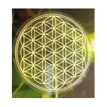 Saraswati Blume des Lebens 3 cm gold, Aufkleber