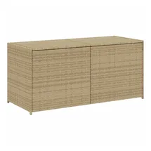 vidaXL Gartentruhe Beige 283L Poly Rattan