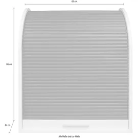 Mäusbacher Big System Office Rollladenschrank 69 x 44 x 86 cm schwarz