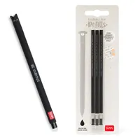 Legami - Set mit 1 Gel-Radierstift und 3 Minen,