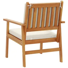 vidaXL Gartenstuhl mit Kissen 60 x 79 x 65,5 cm braun 2 St.