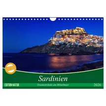 Calvendo Sardinien - Traumstrände am Mittelmeer (Wandkalender 2026 DIN A4 quer), CALVENDO Monatskalender: Fernweh, Sommer, Sonne, Strand und Meer (CALVENDO Natur)