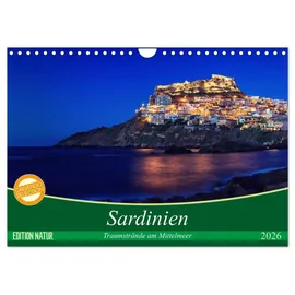 Calvendo Sardinien - Traumstrände am Mittelmeer (Wandkalender 2026 DIN A4 quer), CALVENDO Monatskalender: Fernweh, Sommer, Sonne, Strand und Meer (CALVENDO Natur)