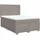vidaXL Boxspringbett mit Matratze Taupe 140x200 cm Stoff