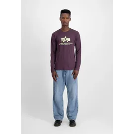 Alpha Industries Basic Longsleeve BL", Herren, Gr. M, lila (plum), Obermaterial: 100% Baumwolle, Shirts