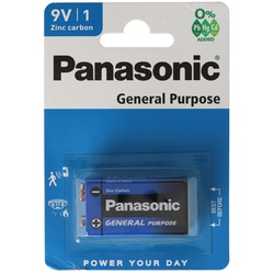 Panasonic General Purpose 9V Block 6F22BE/1BP 1er Blisterkarte
