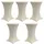 Baumarktplus 5x Stehtischhusse Stretch 70 cm beige Tischdecke Husse Bistrotisch Partytisch