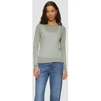 QS Jersey-Shirt mit Glitzergarn | L