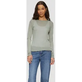 QS Jersey-Shirt mit Glitzergarn | L