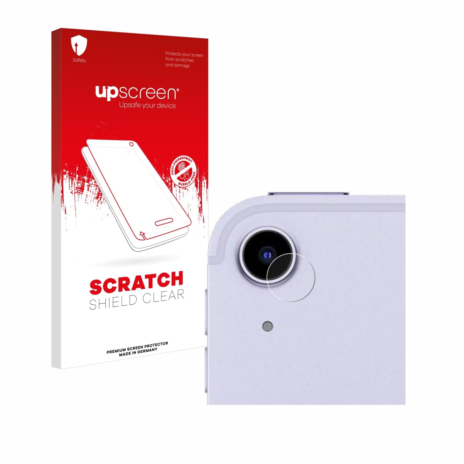 upscreen Schutzfolie für Apple iPad Air 5 WiFi Cellular 2022 (NUR Kameraschutz, 5. Gen.) – Kristall-klar, Kratzschutz, Anti-Fingerprint