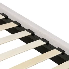 Beliani Bett mit Lattenrost Stoff Corio 180 x 200 cm, Hellbeige