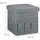 Relaxdays Sitzhocker Leinen 38 x 38 x 38 cm Grau