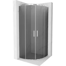 Mexen Rio halbrunde Duschkabine 80 x 80 cm, Graphit, Chrom - 863-080-080-01-40 - Mexen