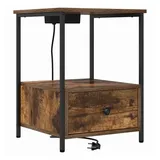vidaXL Nachtschrank Geräucherte Eiche 42 x 41 x 56 cm Holz