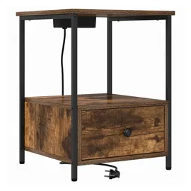 vidaXL Nachtschrank Geräucherte Eiche 42 x 41 x 56 cm Holz