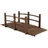 Costway Teichbrücke Gartenbrücke 171,5 x 75,5 x 58 cm Braun