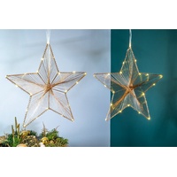 Star-Max LED Stern »Weihnachtsstern, Weihnachtsdeko«, 35 flammig-flammig, braun