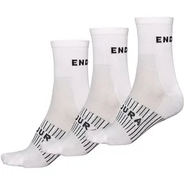 Endura COOLMAX Rennradsocken 3er Pack Weiß S-M