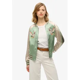 Superdry Suikajan Embroidered Bomberjacke - Desert Sage Green - L