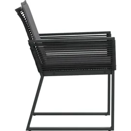 vidaXL Gartenstuhl 59 x 68,3 x 52,2 cm schwarz 4 St.