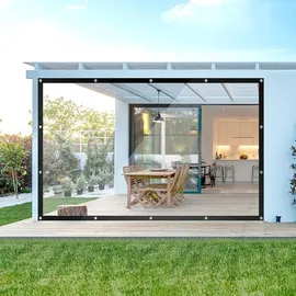 Woltu Abdeckplane 2 x 4 m Transparent