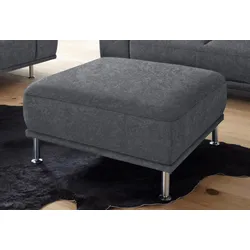 Hocker SIT & MORE "Mariola", grau (dunkelgrau), B:89cm H:44cm T:89cm, Struktur (100% Polyester), Luxus-Microfaser ALTARA NUBUCK (100% Polyester), Hocker