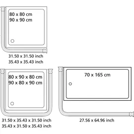 Wenko Duschvorhangstange L-Form 0 x 0 cm silber