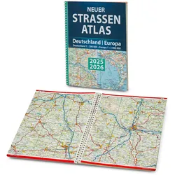 Tchibo - Buch: Neuer Straßen-Atlas Deutschland/Europa 2025/2026