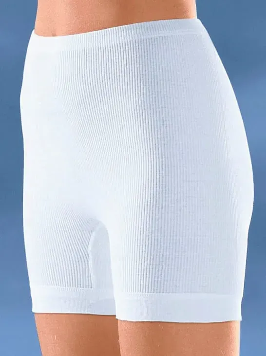 Lange Unterhose SPEIDEL, Damen, Gr. 44, 5 Stk., weiß, 100% Baumwolle, Unterhosen Lange Unterhose