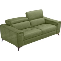 Egoitaliano Schlafsofa Francine, Designsofa, Loungesofa mit Dauerschlaffunktion, Bettfunktion, hochwertiger Metallbettrahmen & Matratze, Kopfteil manuell verstellbar grün