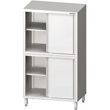 Stalgast Hochschrank mit Schiebetüren, 1000x600x1800 mm, mit zwei Schrankräumen, verschweißt