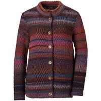 GOLDNER Multicolor Woll-Jacke mit Stehkragen Blau/Rot 40