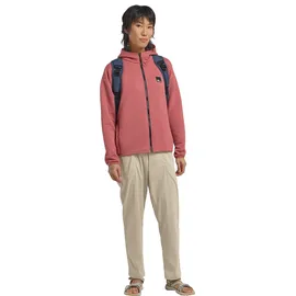 Jack Wolfskin Mogari Hooded FZ Women Fleecejacke mit Kapuze Damen Funktionsjacke, rot - L