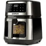 G3 Ferrari G10171 Friggisano Show Heißluftfritteuse, 1200 W, 5 Liter, Halogenheizung, Timer, 8 Programme, Rezeptbuch inklusive