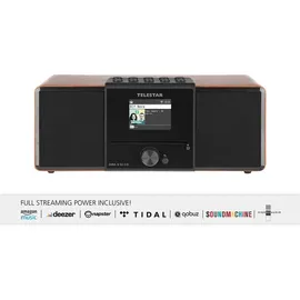 Telestar DIRA S 32i CD CD-Radio DAB+, UKW, Internet DLNA, WLAN, USB, CD, Bluetooth®, Internetradio Inkl. Fernbedienung Holz