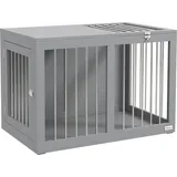 PawHut Hundekäfig Haustierkäfig, Hundehütte, Hundebox Hundehaus, Grau