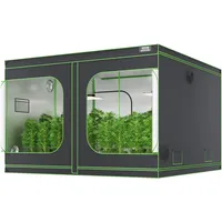 Vevor Growbox 305 x 305 x 203 cm Gewächshaus aus 19 mm Stahl-Rahmen und 600D Oxford-Gewebe Growtent 60 kg Tragfähigkeit Growschrank Geeignet für 400 W Wachstumslicht Indoor Zuchtzelt