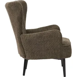 Mendler Lounge-Sessel HWC-K37 Chenille 75 x 80 x 75 cm grün-braun mit Kissen