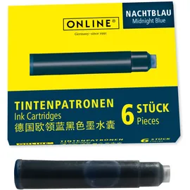 ONLINE USV-Systeme Standard-Tintenpatronen 6 Stück Nachtblau