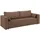 Home Affaire 3-Sitzer "Pur", braun (mittelbraun), B:227cm H:87cm T:85cm, Struktur (100% Polyester);100% Polyester Melrose;Luxus-Microfaser Nubuk (100% Polyester), Sofas, wahlweise mit Bettfunktion