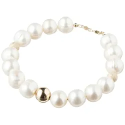 Gemshine Armband Zuchtperlen Armbänder & Armreife   Hellbraun Damen 