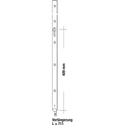 Ansatzstücke Secury Reparaturset, 711 x 20 mm, Stahl verzinkt silberfärbig